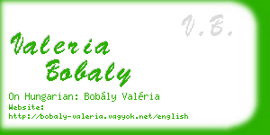 valeria bobaly business card