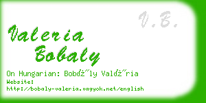 valeria bobaly business card